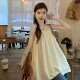 Camisole ຫລັງທີ່ສວຍງາມແບບຝຣັ່ງແບບສະບາຍສໍາລັບເຄື່ອງນຸ່ງນອກຂອງແມ່ຍິງ