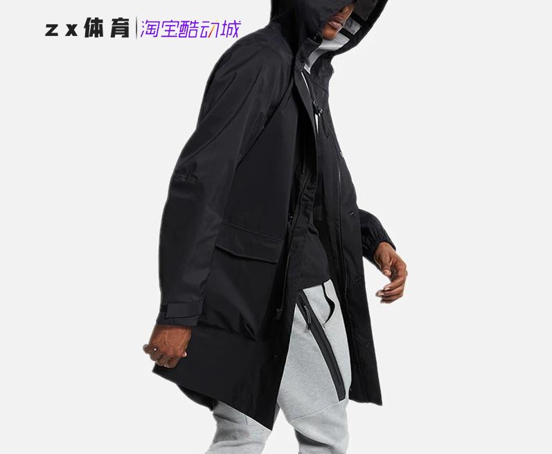 耐克Nike Lab Collection男子中长款连帽风衣夹克 AV8271-010-图2