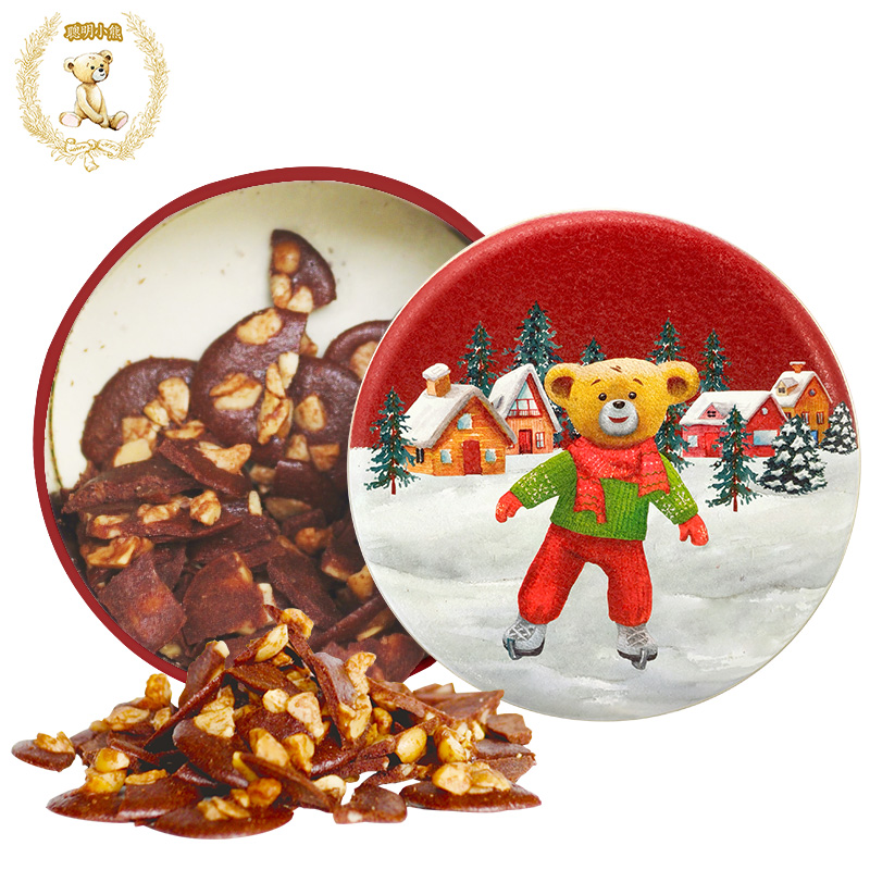 【可可脆】香港珍妮曲奇聪明小熊夏威夷果仁坚果巧克力脆片255g