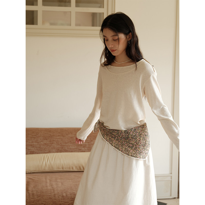 Botanique植物学多种用法浪漫格纹/复古碎花天丝丝巾