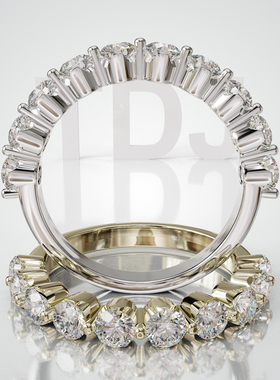 壹钻18K金轻奢小众情侣对戒