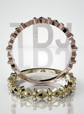 壹钻18K金轻奢镶钻戒指可定制