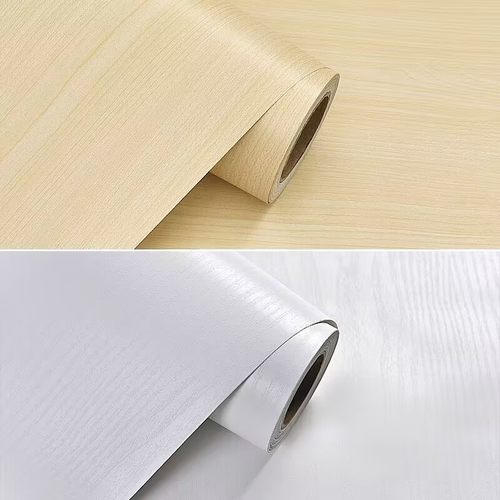 家具翻新加厚木纹贴纸自粘仿木墙面桌子贴纸防水柜子旧衣柜门贴纸 - 图1