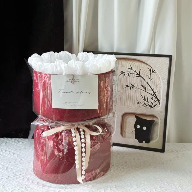 新中式半成品包装 母亲节创意手工花束礼物diy插花外壳小香风送人