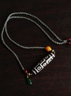 天珠玛瑙锁骨链男女佩戴文玩风