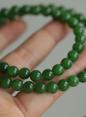 天然碧玉项链精美无杂裂纯银鎏金福在眼前挂扣天然和田玉双环链条