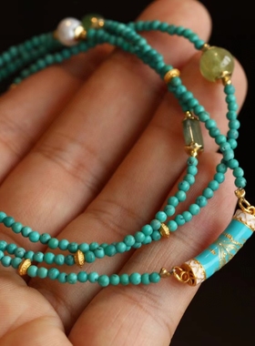 女松石蜜蜡碧玺碧玉葡萄石