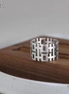 男女纯银S925时尚简约镂空精致