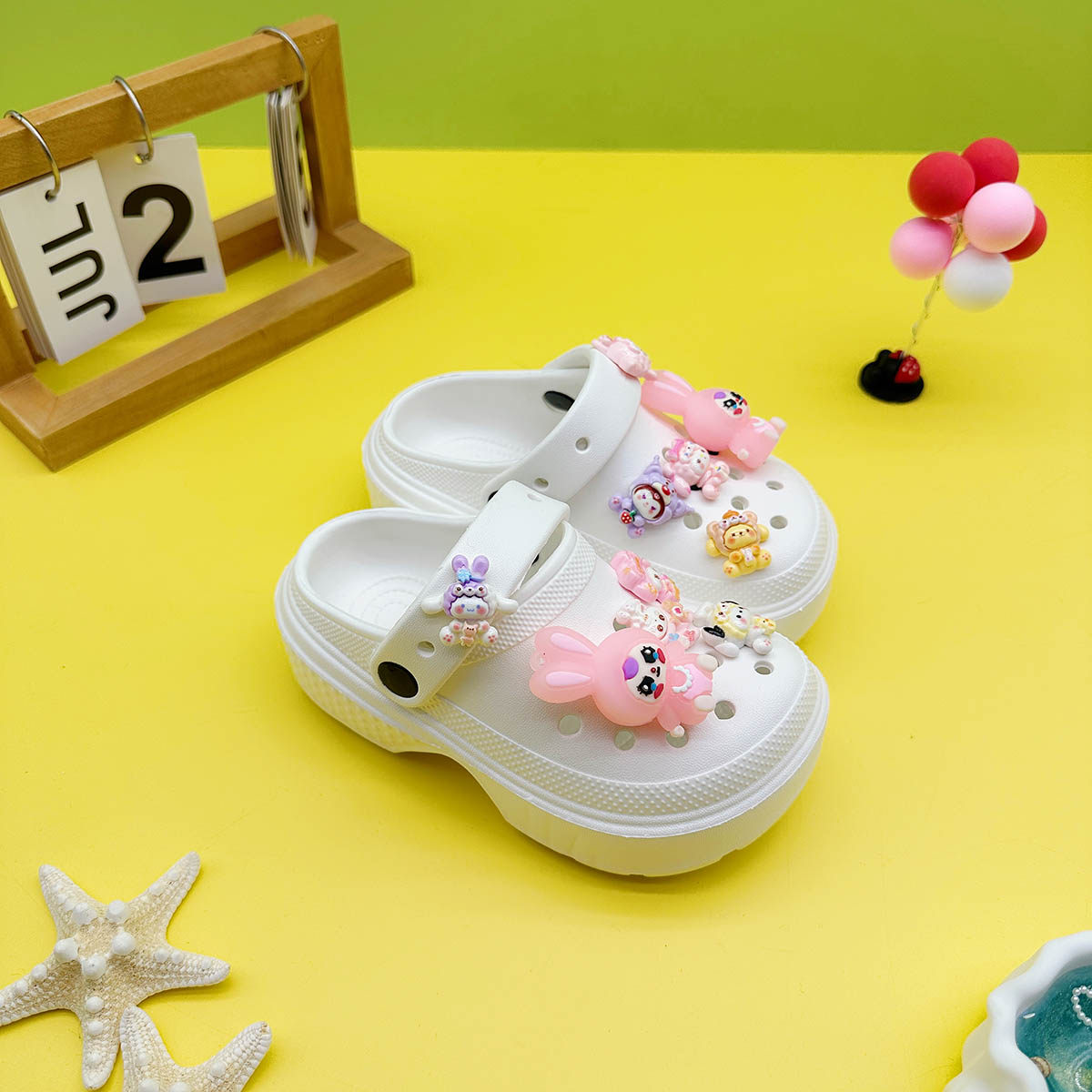 新款男女童亲子拖鞋卡通粉色兔子EVA洞洞鞋软底防滑包头凉鞋,淘宝优惠券,粉丝福利购,淘宝优惠卷