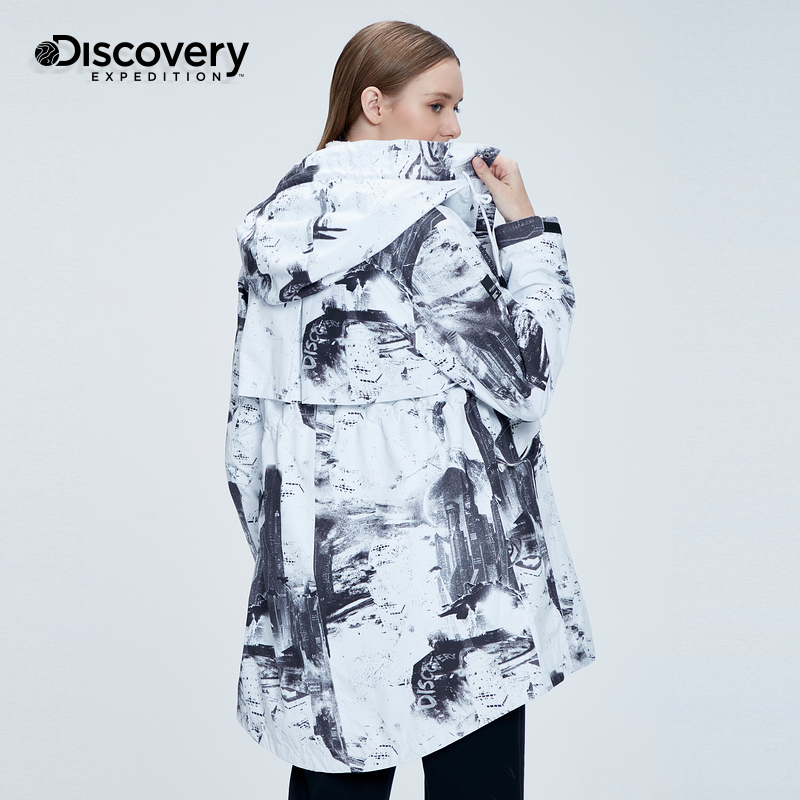 Discovery冲锋衣女三合一可拆卸冬季新款加绒外套户外旅行登山服 - 图2