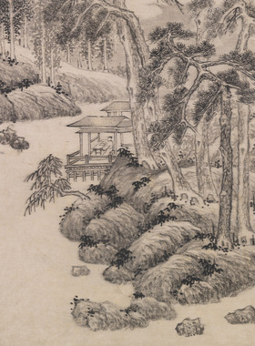 杜琼南湖草堂图传统山水画