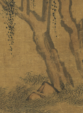 明代戴进牧牛图国画山水人物画