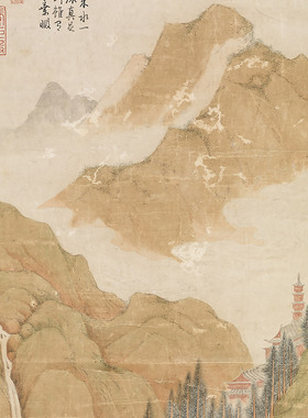 仇英林亭佳趣图古代山水真迹宣纸
