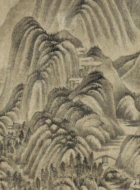 董源夏山深远图微喷打印山水画