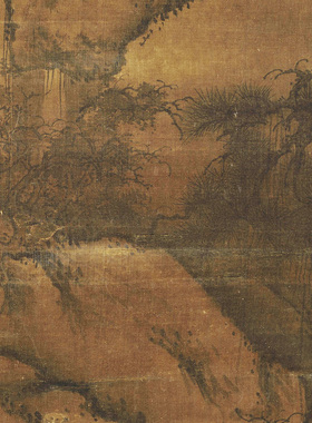 北宋郭熙关山春雪图名家国画真迹复制品高清艺术微喷绢本画芯范本