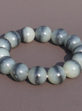 方言和田玉细润青花籽一线天手串