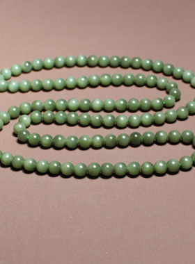 方言和田玉俄碧玉鸭蛋青猫眼手串