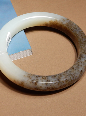 新疆且末老坑糖细润羊脂白玉手镯