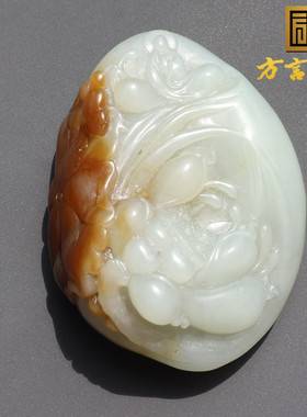 惊呆方言和田玉精品特色收藏级油润新疆且末糖白玉悟道挂件把件A8
