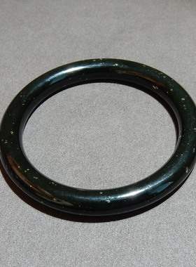 捡漏了方言和田玉精品佩戴级新疆细腻细腻青玉闪金55mm女士手镯w