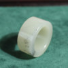 Yuxi Jewelry Authentic Xinjiang High Oil Fine Hetian Jade High White Jade Blue and White Seed Material 21mm Ring Ring A1
