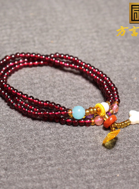 方言放漏价特色精品佩戴级冰透紫牙乌石榴石3mm多圈手串手链V5