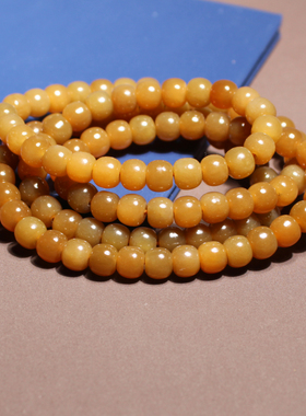 方言和田玉油润高脂黄金糖玉手串