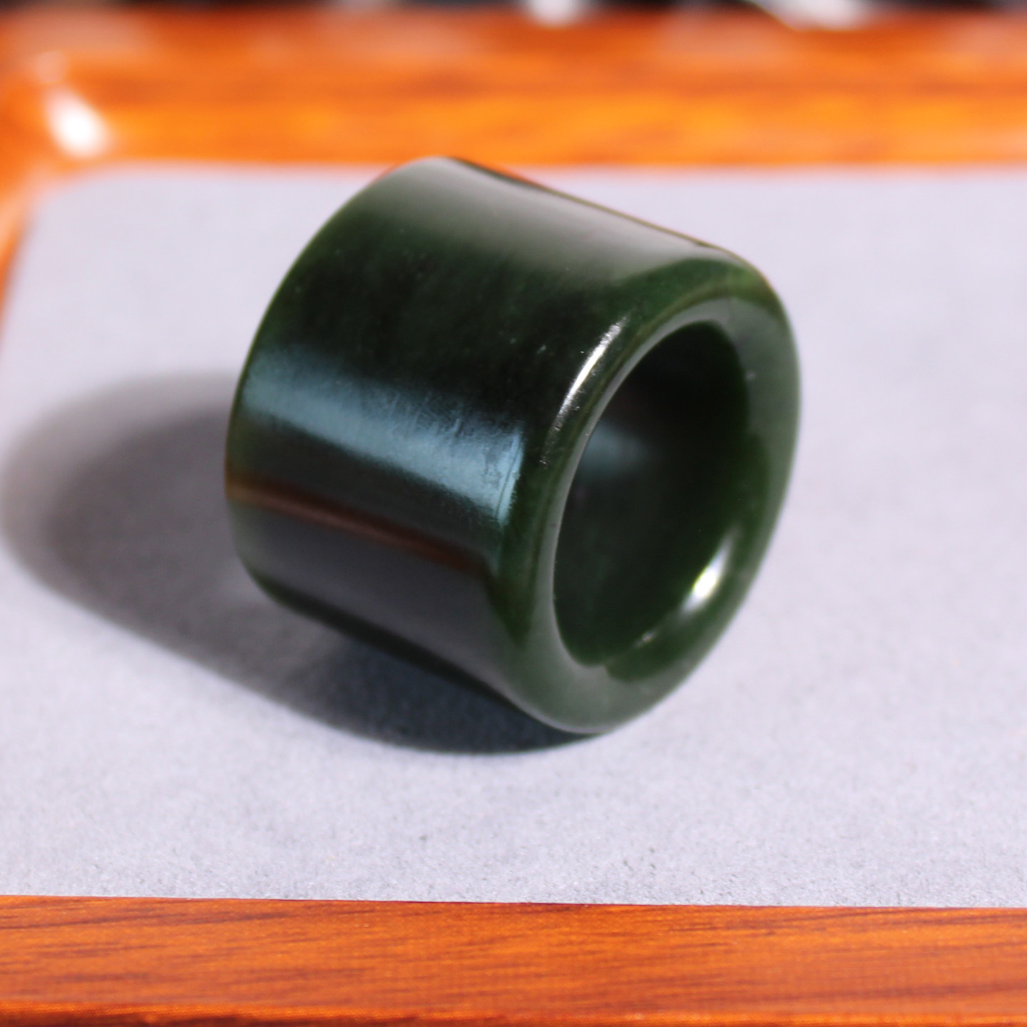 Jade Jubilee Jewelry Hetian Jade Spinach Green Jasper Ring