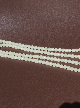 和田玉青海料冰底无结构晴水手串