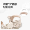 Genuine leather girls sandals princess crystal slippers