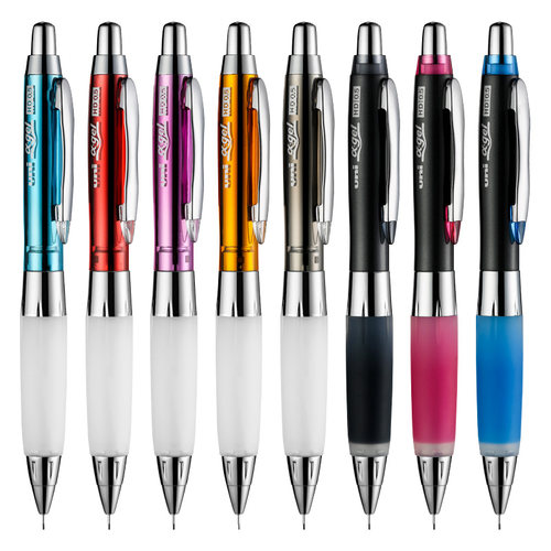 日本进口UNI三菱软胶笔握自动铅笔0.5mm中小学生儿童不断铅书写按动柔软握胶摇摇出铅芯活动铅笔M5-617/618GG - 图0