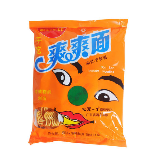 儿时回忆七宝一丁爽爽面干脆面干吃面方便面办公室零食面20包 - 图1