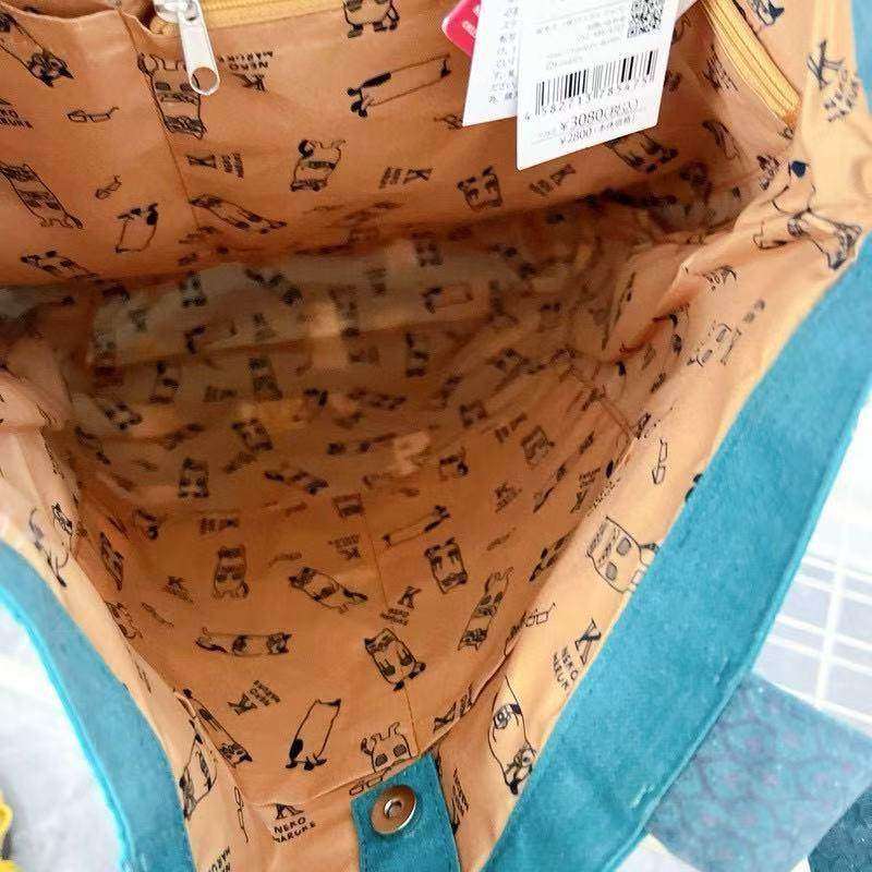 日本刺绣眼镜猫单肩包手拎包手提包通勤购物补习400,淘宝优惠券,粉丝福利购,淘宝优惠卷