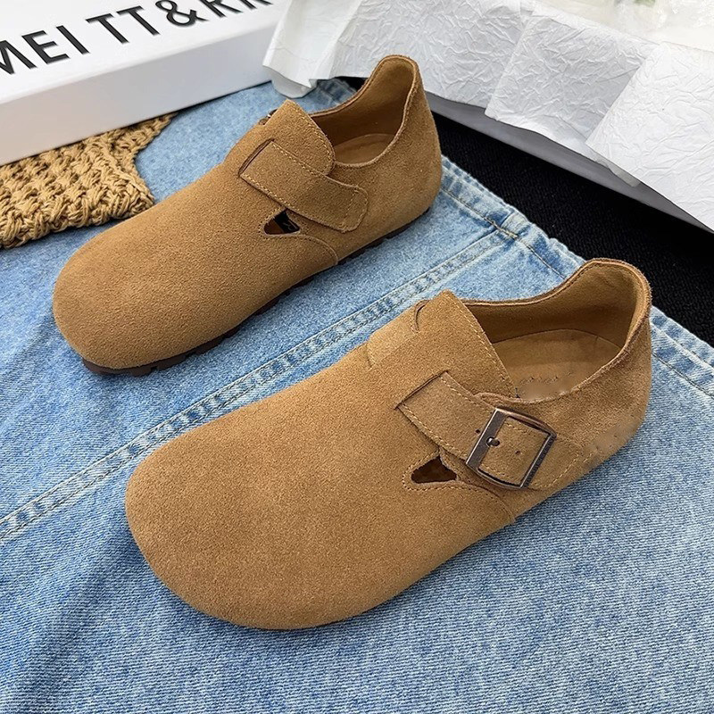 大码女鞋41到43加绒勃肯鞋软底一脚蹬豆豆鞋毛毛鞋复古全包博肯鞋,淘宝优惠券,粉丝福利购,淘宝优惠卷