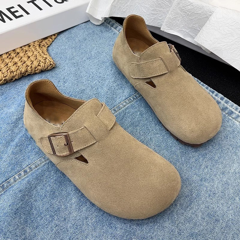 大码女鞋41到43加绒勃肯鞋软底一脚蹬豆豆鞋毛毛鞋复古全包博肯鞋,淘宝优惠券,粉丝福利购,淘宝优惠卷