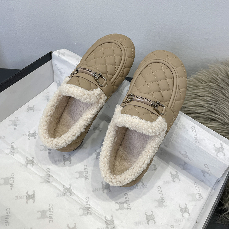 加绒豆豆鞋女冬季大码女鞋41到43软底不累脚保暖棉鞋毛毛鞋乐福鞋,淘宝优惠券,粉丝福利购,淘宝优惠卷