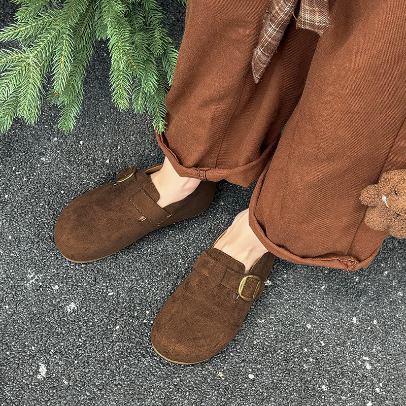 大码勃肯鞋女鞋41到43厚底新款复古单鞋舒适平底一脚蹬全包博肯鞋,淘宝优惠券,粉丝福利购,淘宝优惠卷