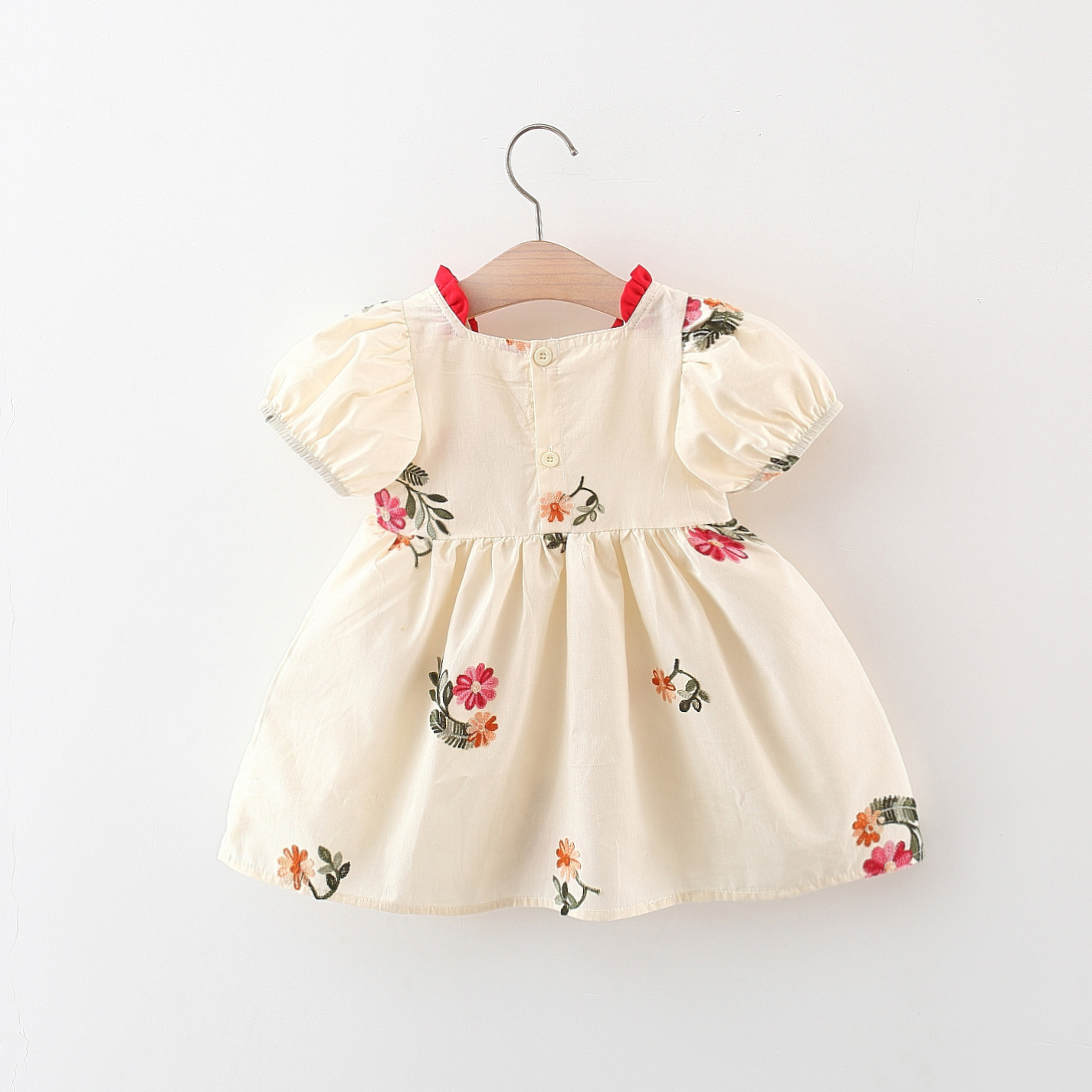 女童夏装背心裙0-1-2-3岁女宝宝洋气连衣裙6-7-8个月婴儿绣花裙子 - 图0