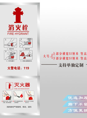 消防栓商场遮挡不透明装饰贴纸