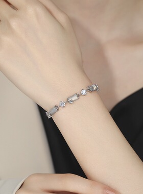 足银S999清风雅竹手链女竹节轻奢新款小众玉髓清新手饰