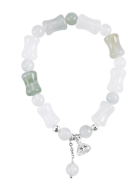 新中式天山翠竹节手串女S925纯银国风小众高级感设计手链饰品