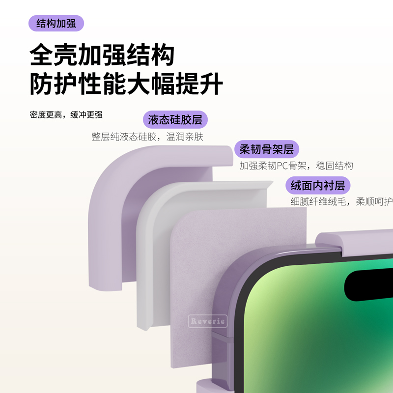 适用苹果15Pro手机壳15Promax液态硅胶手机壳新款软糯全包iPhone14Pro保护壳13防摔软套简约高级亲肤不发黄 - 图2