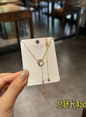古丽古丽新款高级项链轻奢小众设计感锁骨链精致百搭925银07177