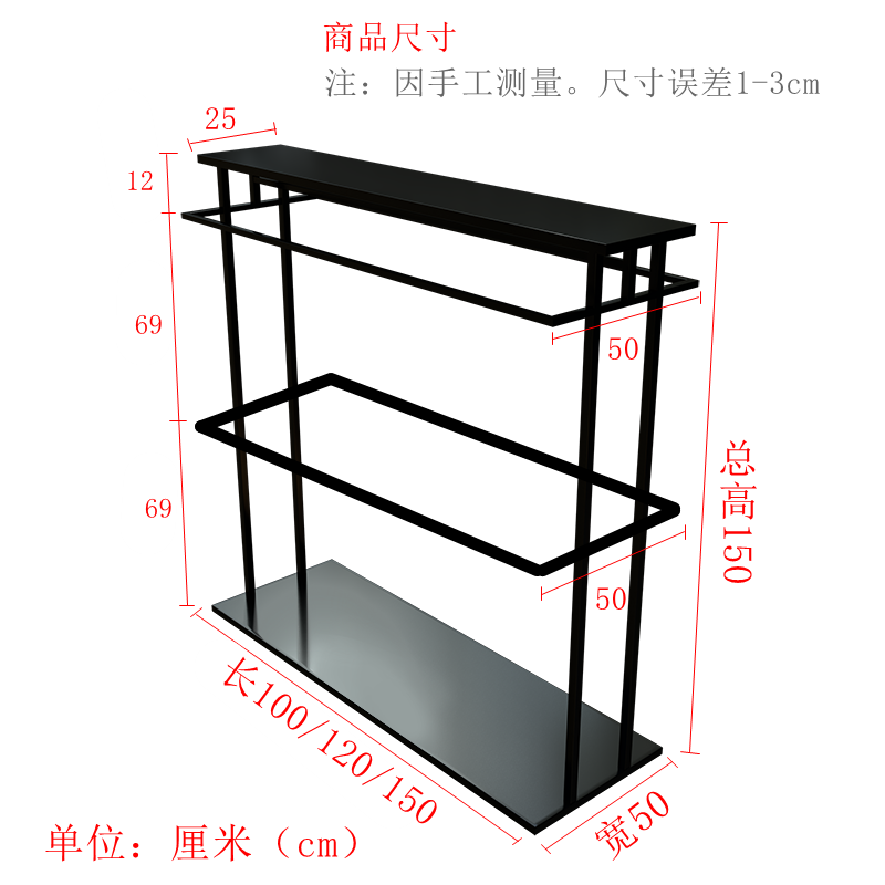 面料吊卡展示架落地中岛布板货架双面2层服装布艺样品陈列架 - 图2