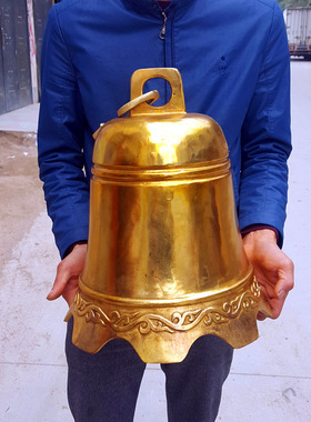 厂家 纯铜风铃铃铛 铜铃警钟纯黄铜 铜钟家居铜钟挂饰工艺品