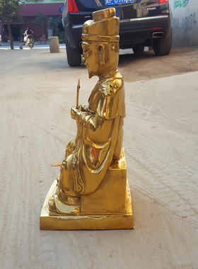 铜器大号纯铜灶神 大号灶王铜像 灶神圣君灶王爷厨神家居摆件