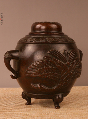 厂家定制铜器铜大雁香炉熏香炉盘香炉家用摆饰佛具礼品