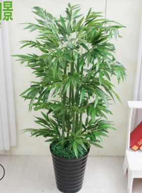 仿真大型落地假盆栽发财树红掌鸿运当头富贵竹桃花树屏风隔断装饰