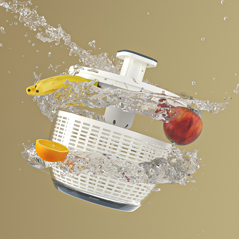 新款多功能手动按压蔬菜脱水器家用厨房大容量脱水机沙拉脱水器 - 图2