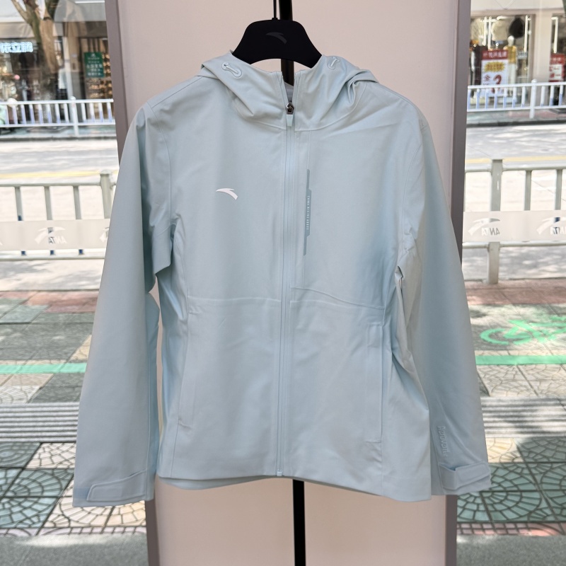 安踏风暴甲LT冲锋衣女2025秋新款防风防水户外连帽外套162537616 - 图0